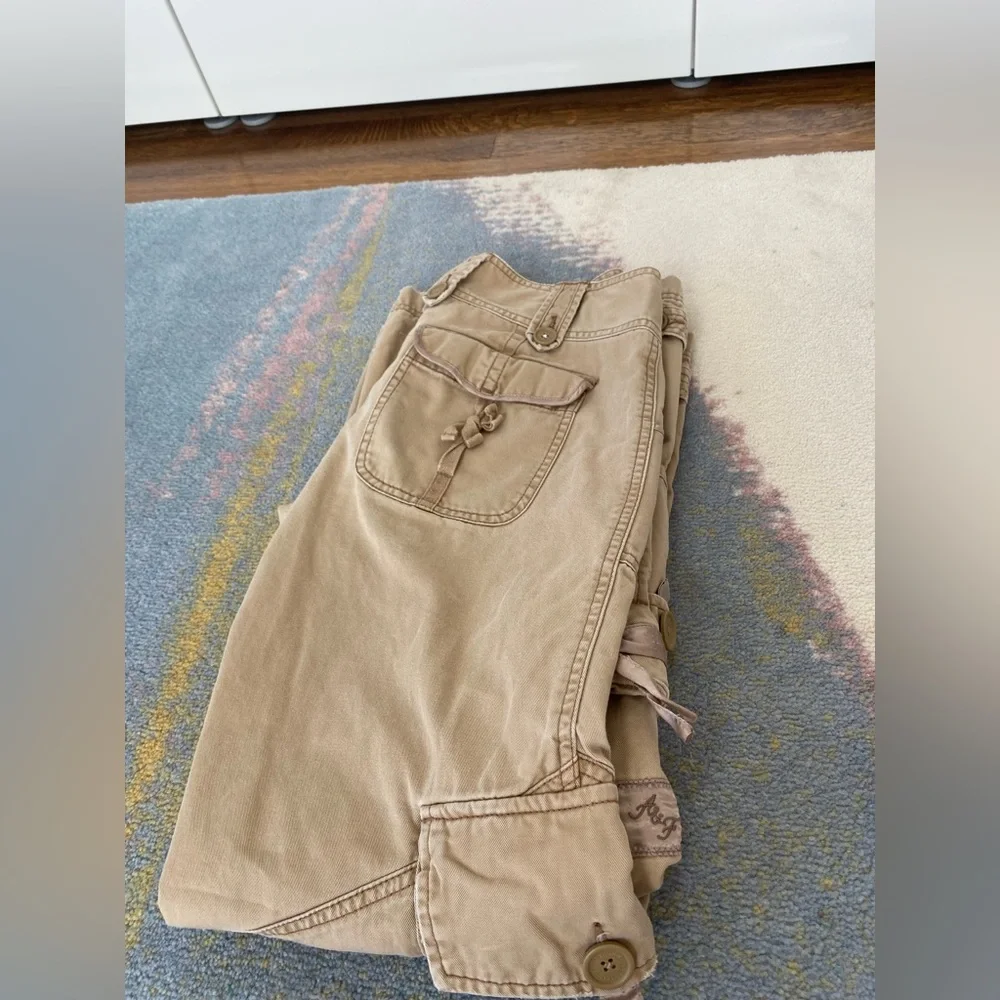 Abercrombie & Fitch Vintage 90’s low rise khaki Cargo Pants rare - Picture 8 of 8